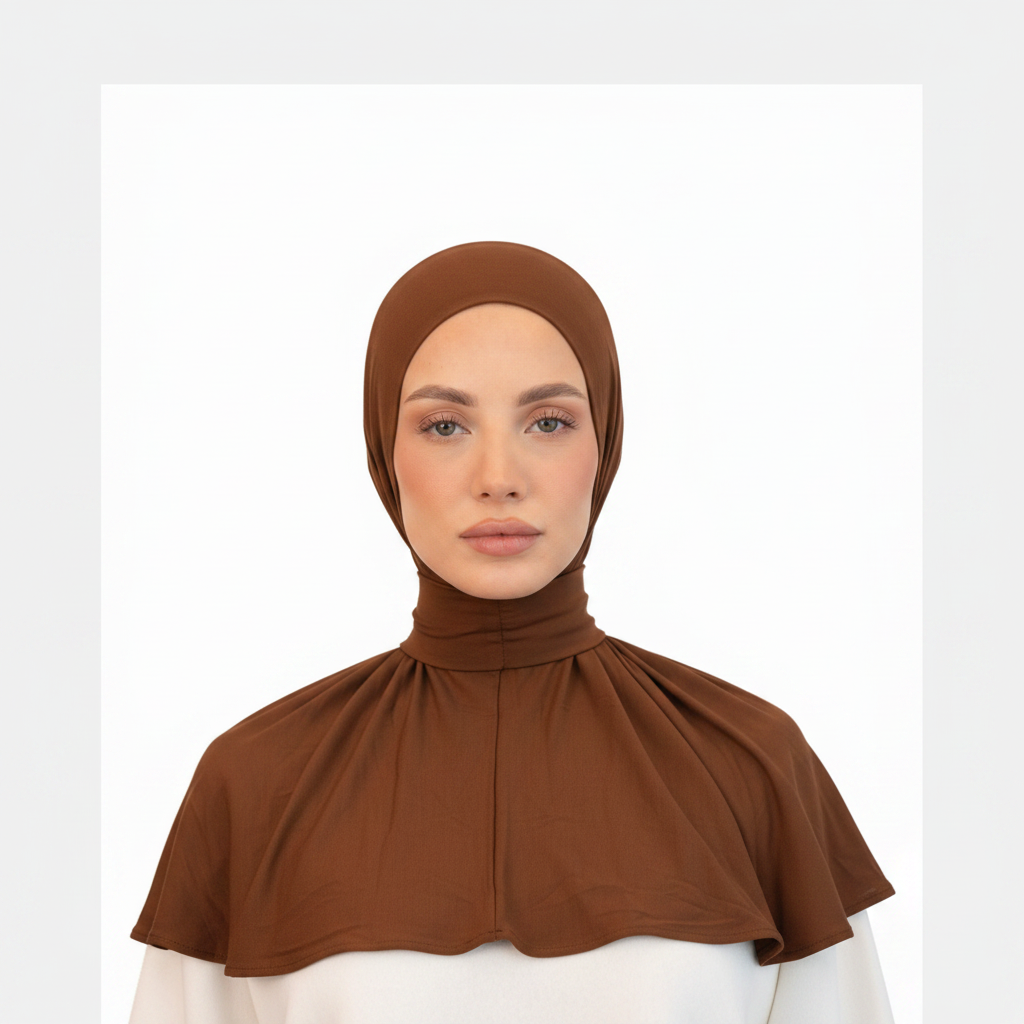 #6F4325 Brown Bamboo Scarf - Front
