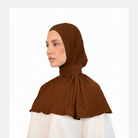 #6F4325 Brown Bamboo Scarf - Side