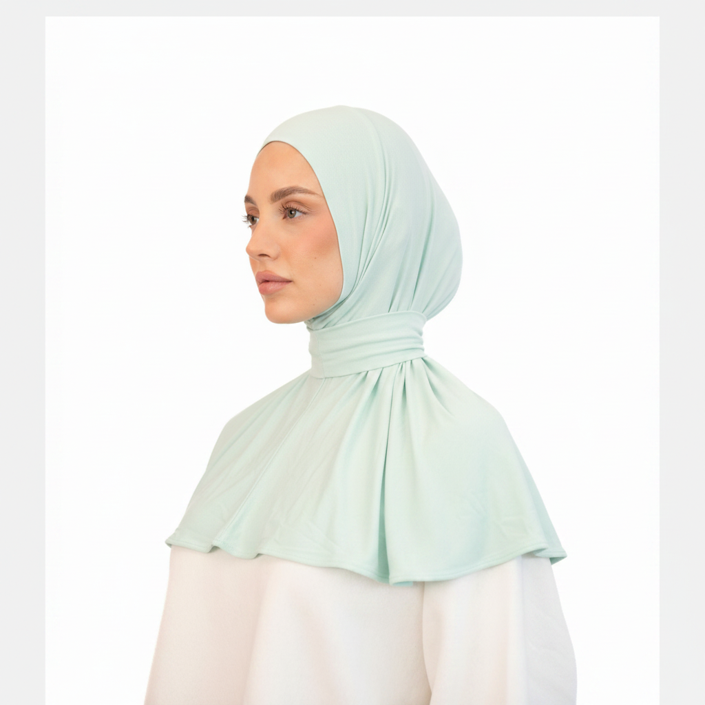 Iced Mint G4-A2-2 Bamboo Scarf - Side