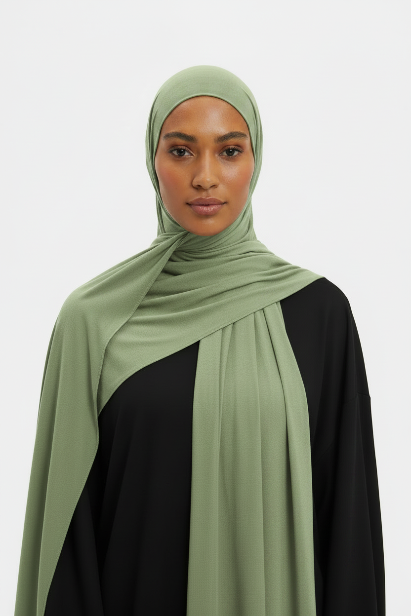 Iced Mint Matcha Scarf - Model