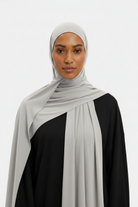 Light Grey Scarf - Model