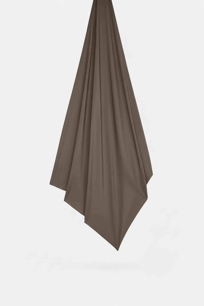 Taupe #7C7269 Scarf - Flat Lay